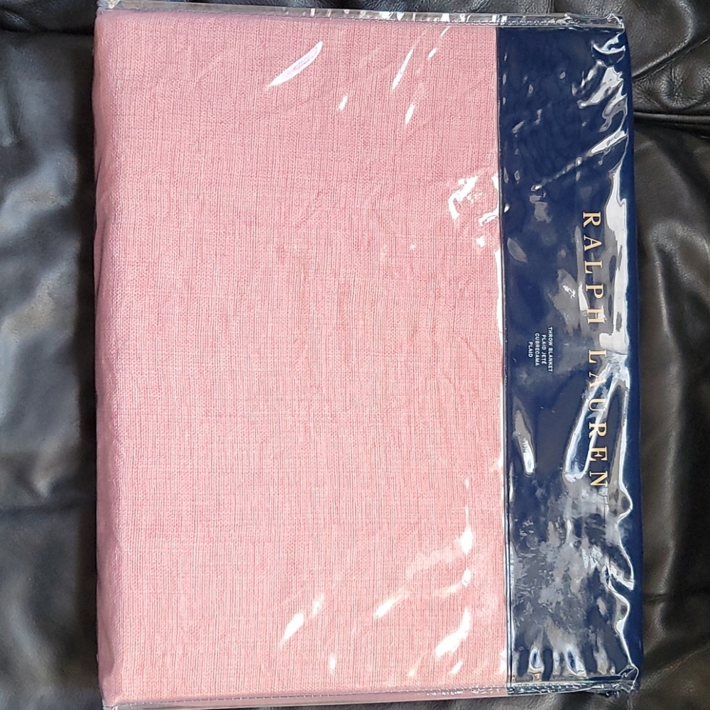 Ralph Lauren pink throw blanket